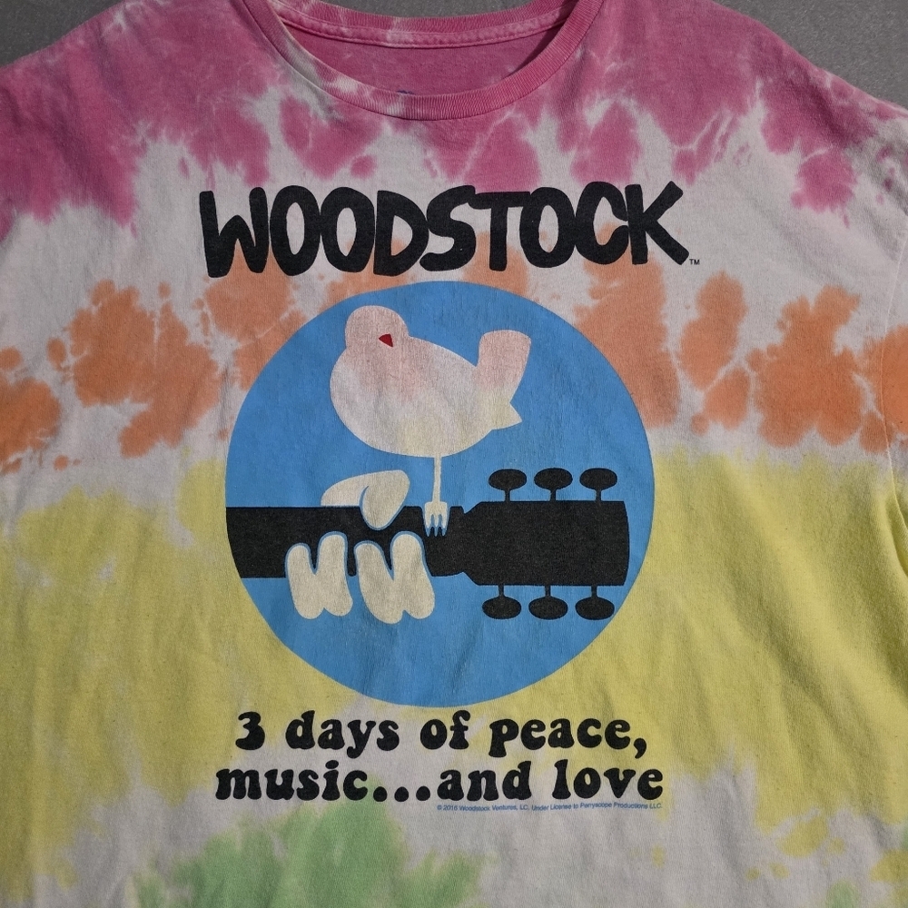 Liquid Blue Mens 3 Days Of Peace Woodstock Tie Dye Shirt Size XXL - Picture 5 of 11